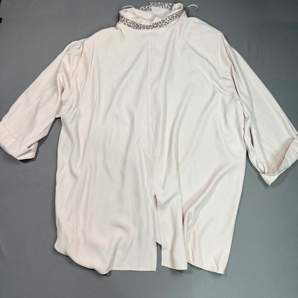 Vintage Reina New York 2pc Cream Set Animal Print Collar Made in USA 22W - Picture 5 of 8